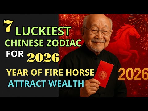 7 LUCKIEST CHINESE ZODIAC for 2026 Year of the FIRE HORSE/ Fengshui