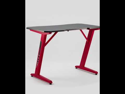 Стол компьютерный игровой "Arena" (Черный/Красный)/SG/Ar/LED