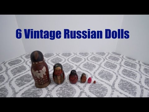 My Nesting Doll Collection #0104 – 6 Vintage Russian Dolls