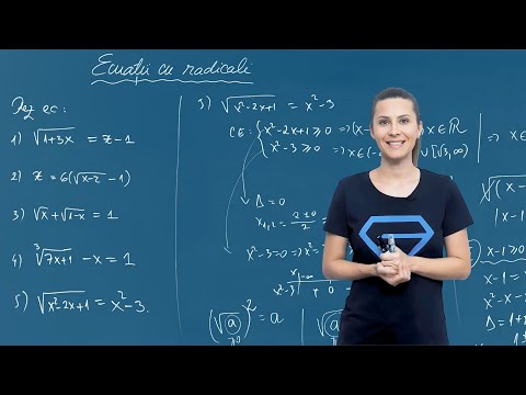 Ecuații cu radicali. Aplicații - Clasa a X-a