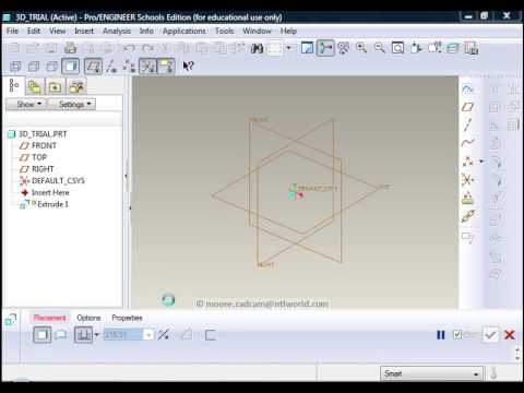 Opening ProENGINEER - for beginners.wmv