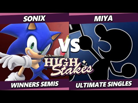 High Stakes TOP 8 - Sonix (Sonic) Vs. Miya (Game & Watch) Smash Ultimate - SSBU