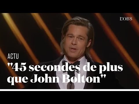 Aux Oscars, Brad Pitt s'offre une blague sur le procès en destitution de Trump