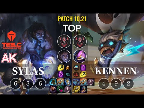 TES AK Sylas vs Kennen Top - KR Patch 10.21