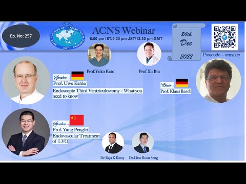 ACNS Webinar - Dec 24- Endoscopic Third Ventriculostomy - What you need to know & ICAS Related LVO