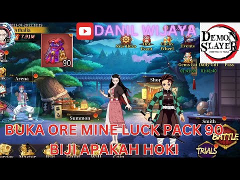 BUKA ORE MINE LUCK PACK 90 BIJI APAKAH HOKI - DEMON SLAYER BLADE OF HASHIRA 🔥