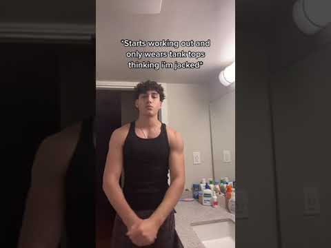 Starts working out and only wears tank tops to the gym... #shorts