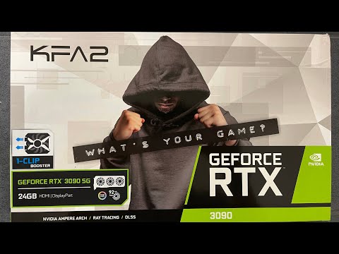KFA2 RTX 3090 SG 1 CLICK OC UNBOX ETHEREUM HASHRATE TEST VRAM TEMPS OVERCLOCK CRYPTO MINING