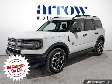 2022 Ford Bronco Sport Big Bend 4x4 in White for sale at Arrow Motors in Aylmer, ON