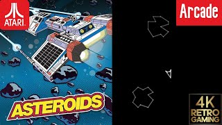 Asteroids Arcade ( Atari 1979 ) 4k Gameplay