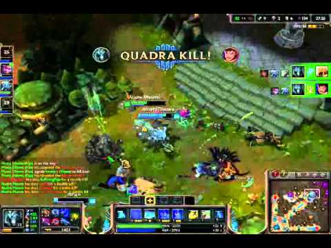 Full scaling ap build karthus gets quadra kill without ultimate!!!!!!!