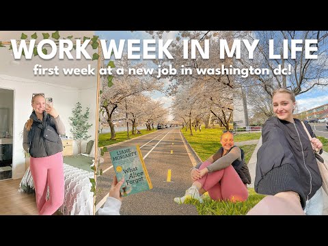 WORK WEEK IN MY LIFE 🌸 1st week at a new job, dc cherry blossoms, pilates, cooking | Charlotte Pratt