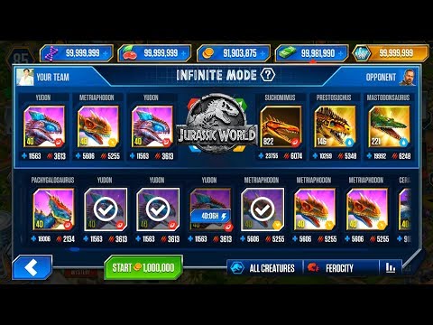 YUDON vs ALL DINOSAURS - JURASSIC WORLD THE GAME