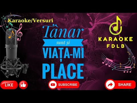 Tânăr sunt și viața-mi place  //Karaoke//Versuri//Negative//Populara🛑Mi/major🛑