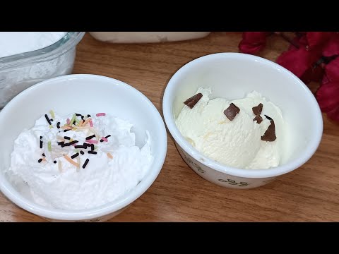 Bilkull Market Jaisa Ghar per Ice Cream Banae || butterscotch and vanilla ice cream recipe ||