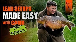 FOX závěska na boční zátěž  EDGES CAMO SAFETY LEAD CLIP & PEGS vel.7