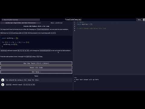 Iterate Odd Numbers With A For Loop Free Code Camp Help Basic Javascript Algorithms Data