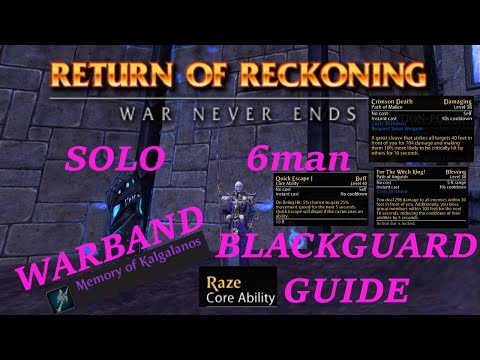 Warhammer Online RoR Blackguard Build Guides WB Solo 6man
