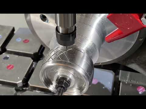 Cutting Ribs into Mold Core - True 5 Axis 15k RPM - Haas VM2 + TRT210