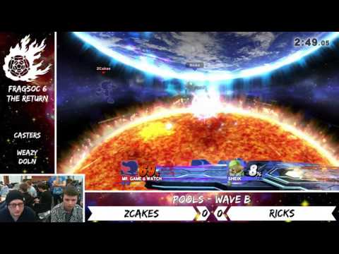 Smash@Fragsoc 6: The Return // Pool B6 // ZCakes (Mr. Game & Watch) vs. Ricks (Sheik)