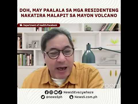 Paalala ng DOH sa mga residenteng malapit sa Mayon Volcano