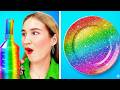 EATING ONLY ONE COLOR FOOD FOR 24 HOURS Last To STOP Eating Pink VS Green Food By 123 GO FOOD