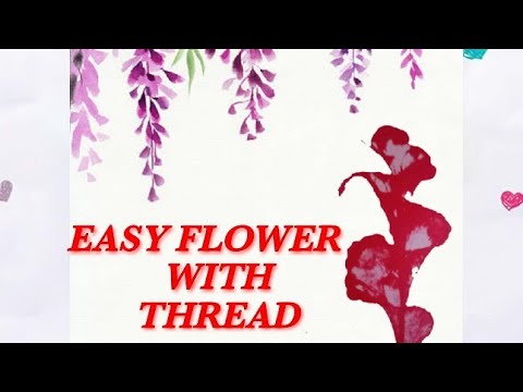 flower with thread 🧵🧵/ Azmina Zahra Art's ❤️