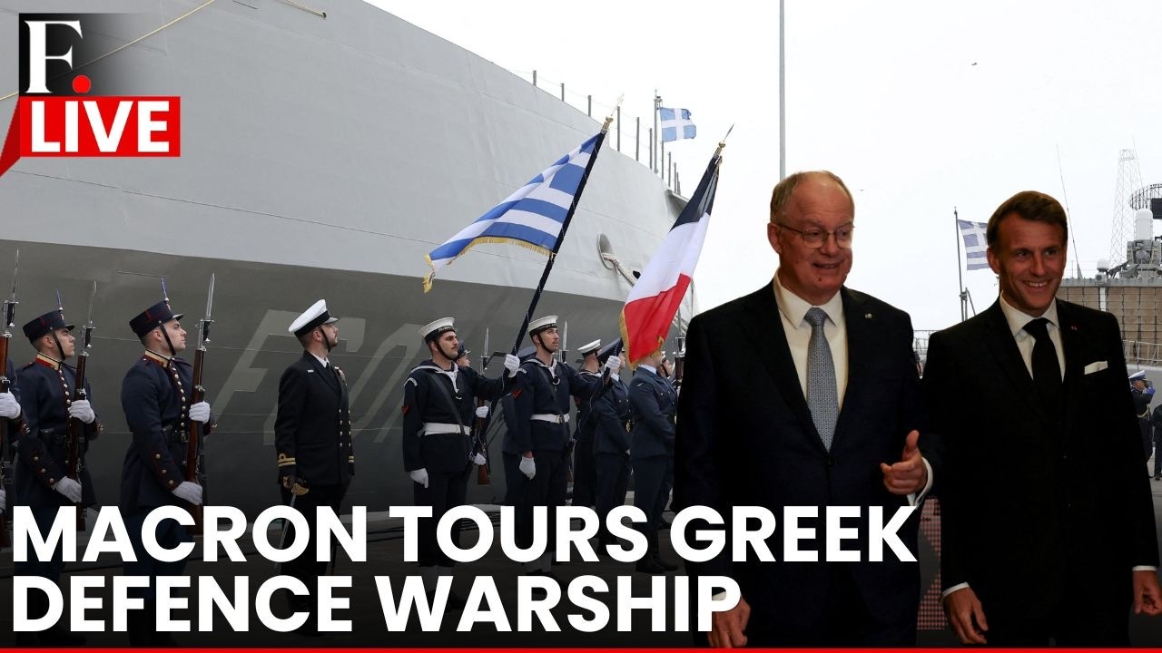 LIVE: Macron, Mitsotakis Visit Frigate Kimon Ahead of New Defence Pact | Macron's Greece Visit |N18G