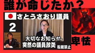 さとうさおり議員を襲った卑怯、理不尽なカウンター攻撃。誰が命じたか？少しわかってきた。