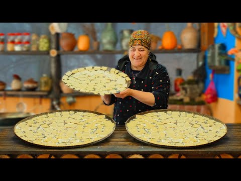 A Peaceful Day in the Village: Grandma's Leaf Khinkali Recipe 🥟