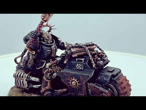 Painting Primaris Chaplain on Bike
