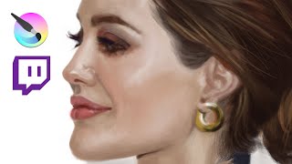 Painting Angelina Jolie in Krita