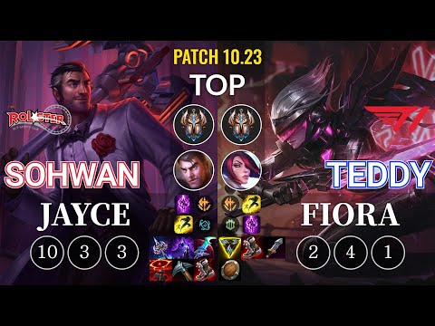 KT SoHwan Jayce vs T1 Teddy Fiora Top - KR Patch 10.23