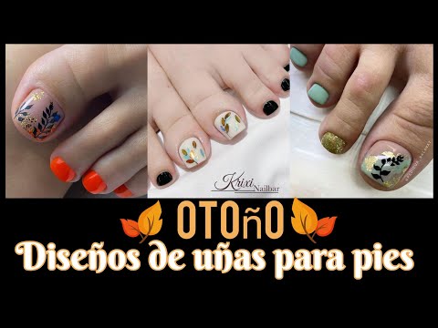 DISEÑOS DE UÑAS PARA PIES OTOTÑO 2023 #nails #uñas2023diseños #diseñosdeuñaspies #diseñosdeuñas