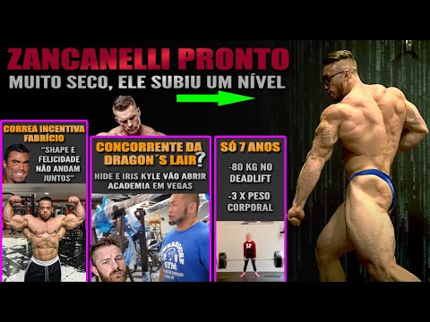 Zancanelli pronto para o show + Fabricio Moreira muito seco + Hide Yamaguishi vai abrir academia