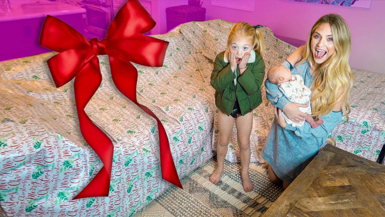 Everleigh and Savannah had NO idea I was surprising them with this GIANT gift!!!