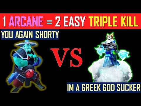 Storm Spirit vs Zeus -1 Arcane = 2 EASY Triple kill (Dota 7.27c)