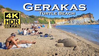 Gerakas beach Zakynthos  Greece in 4K video HDR Do