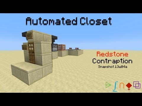 Automated Closet Redstone Snapshot 13w05b Minecraft Map