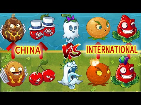 PvZ 2 All Plants Сhallenge - Chinese plants vs international plants Who Can Win？(Part 1)
