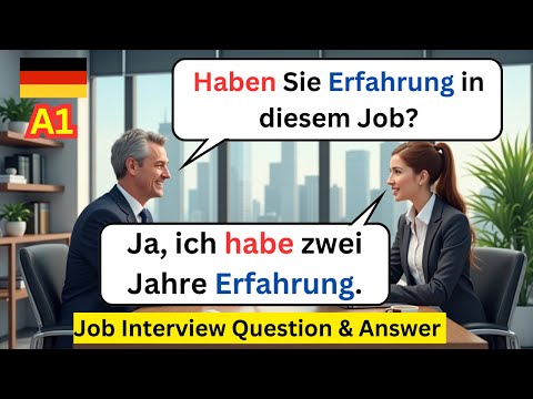 German Job Interview | A1 Beginner Conversation | Easy German Learning