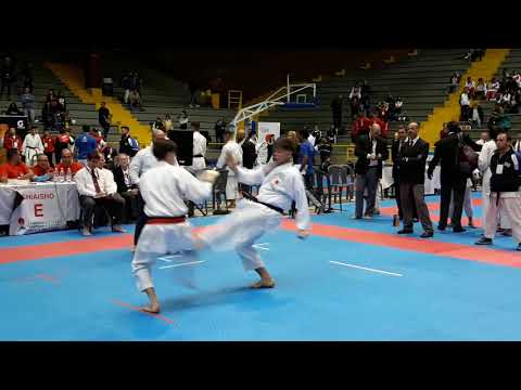 Kumite masculino categoria 15 a 16 años   Campeonato Panamericano JKA 2019  Bogotá, Colombia