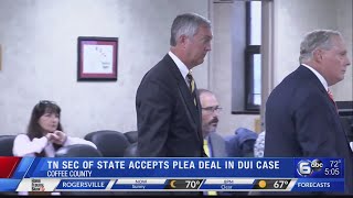 TN Sec of State accepts plea deal in DUI case