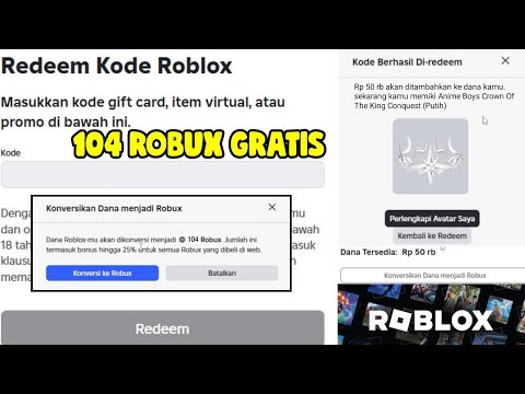 KODE REDEEM 104 ROBUX GRATIS! KODE REDEEM ROBUX DI ROBLOX GRATIS TERBARU | KODE ITEM ROBLOX 2025