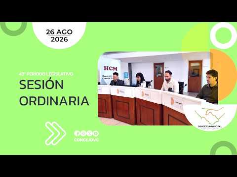 Sesión Ordinaria N21 | 26AGO2026