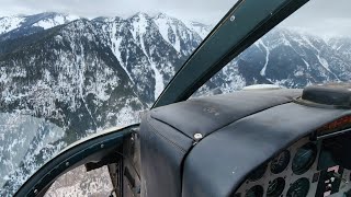 Snowy Flight Around My Beautiful Area of Montana (JetRanger II)