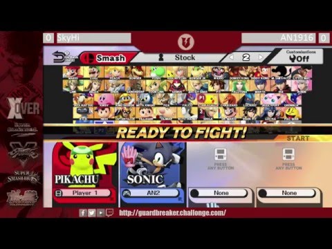 Smash 4: X-Over SkyHi (Pikachu, Cloud) vs AN2 (Sonic, Metaknight) - Winners Side
