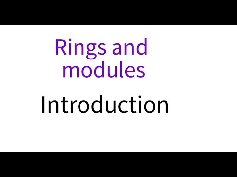 Rings and modules 1 Introduction