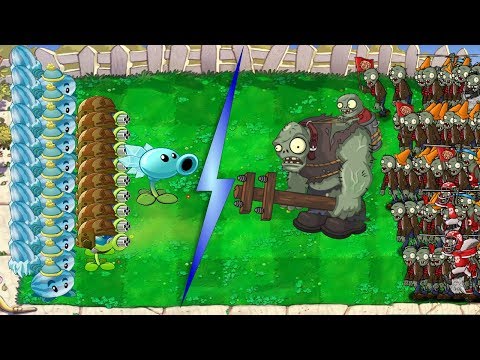 Plants vs Zombies Battlez Minigames ; 999 Winter Melon vs 999 Gatling Pea vs All Zombies