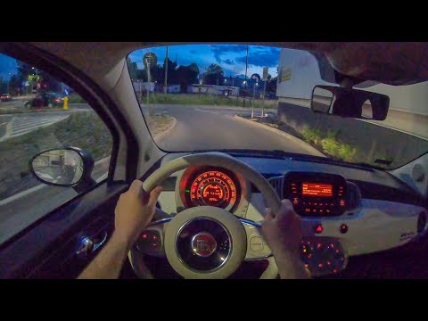 Fiat 500 Night | 4K POV Test Drive #259 Joe Black